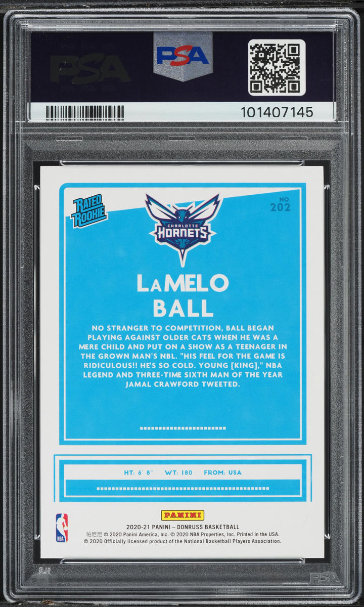 2020 Donruss Green Flood LaMelo Ball ROOKIE #202 PSA 10 GEM MINT