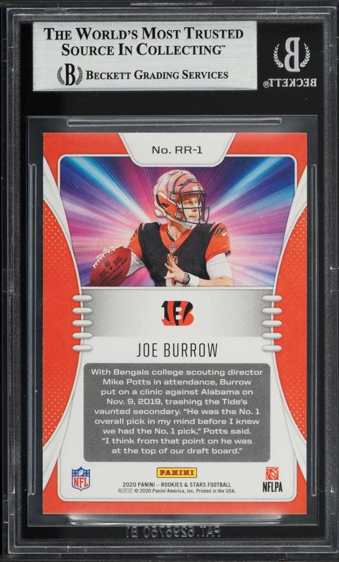 2020 Panini Rookies & Stars Rush Joe Burrow ROOKIE #RR-1 BGS 8 NM-MT