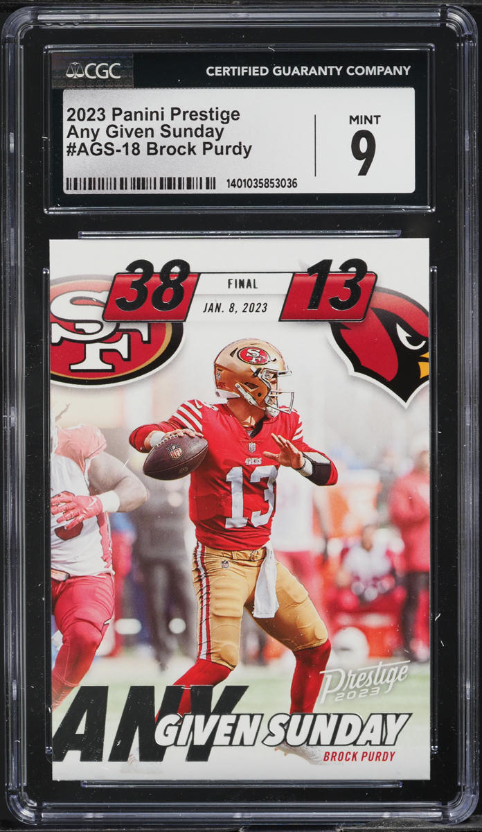 2023 Panini Prestige Any Given Sunday Brock Purdy #AGS-18 CGC 9 MINT