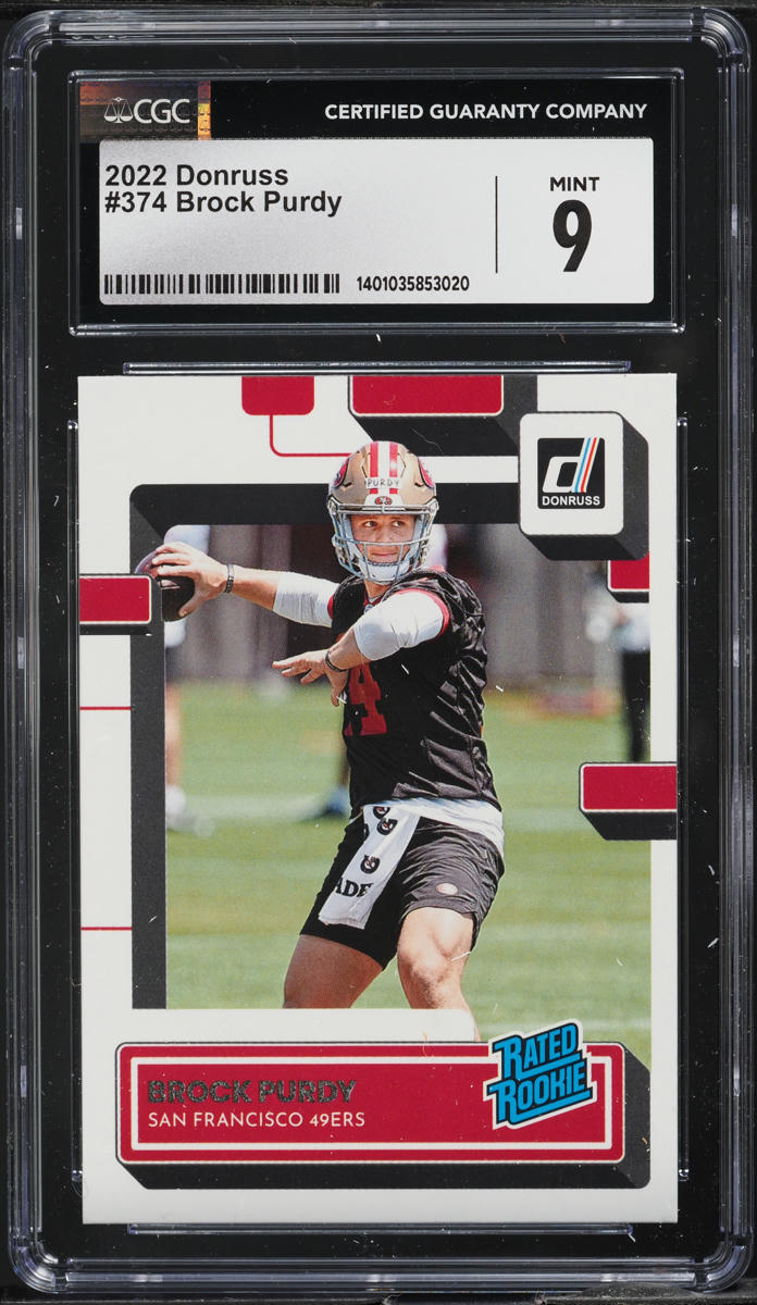 2022 Donruss Football Brock Purdy ROOKIE #374 CGC 9 MINT