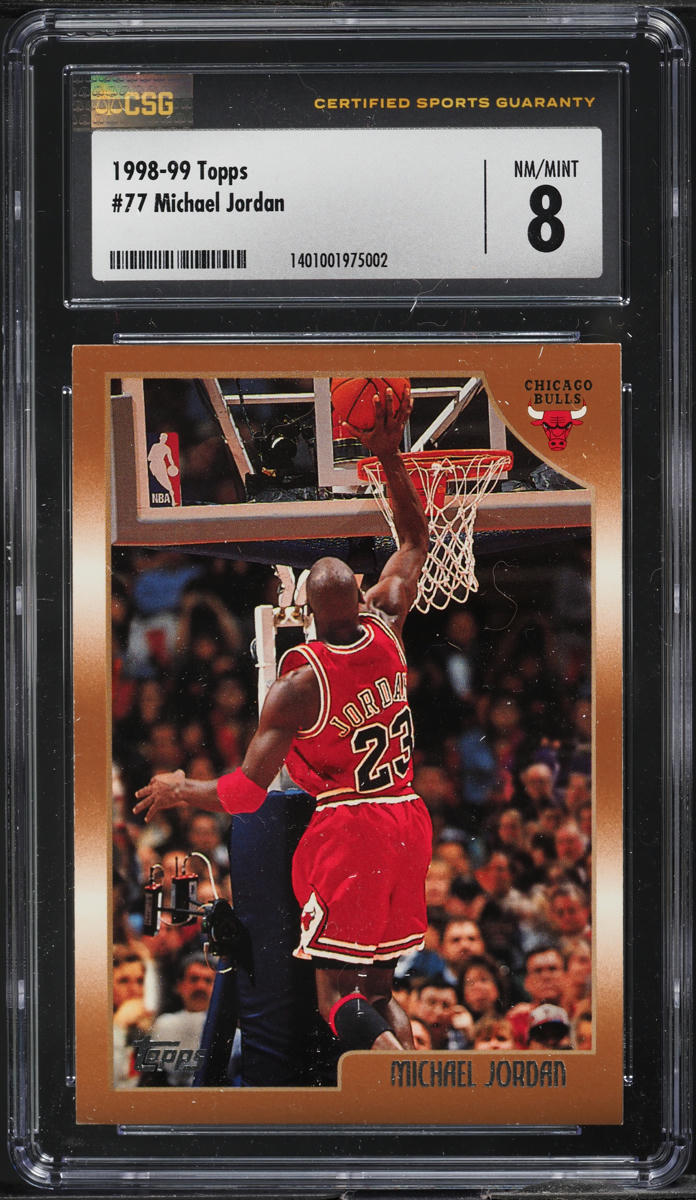 1998 Topps Basketball Michael Jordan #77 CSG 8 NM-MT