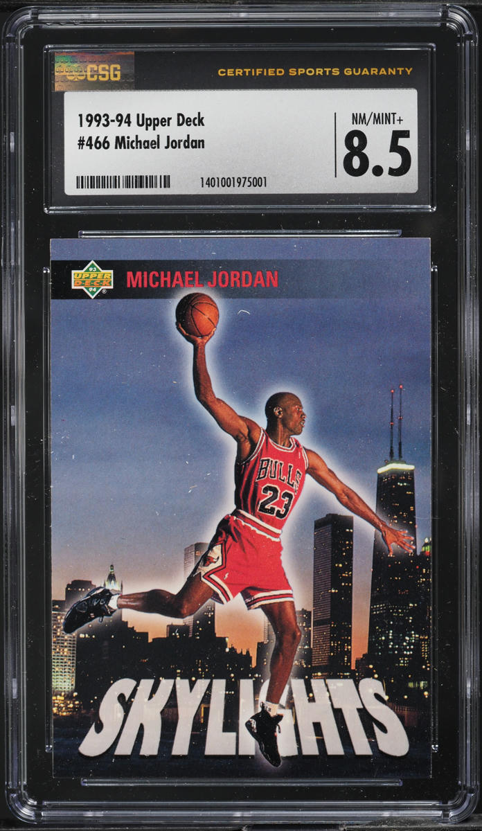 1993 Upper Deck Basketball Michael Jordan #466 CSG 8.5 NM-MT+