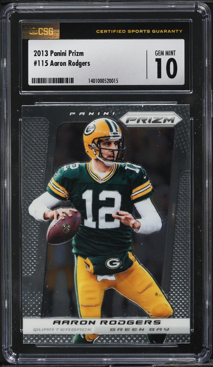 2013 Panini Prizm Aaron Rodgers #115 CSG 10 GEM MINT