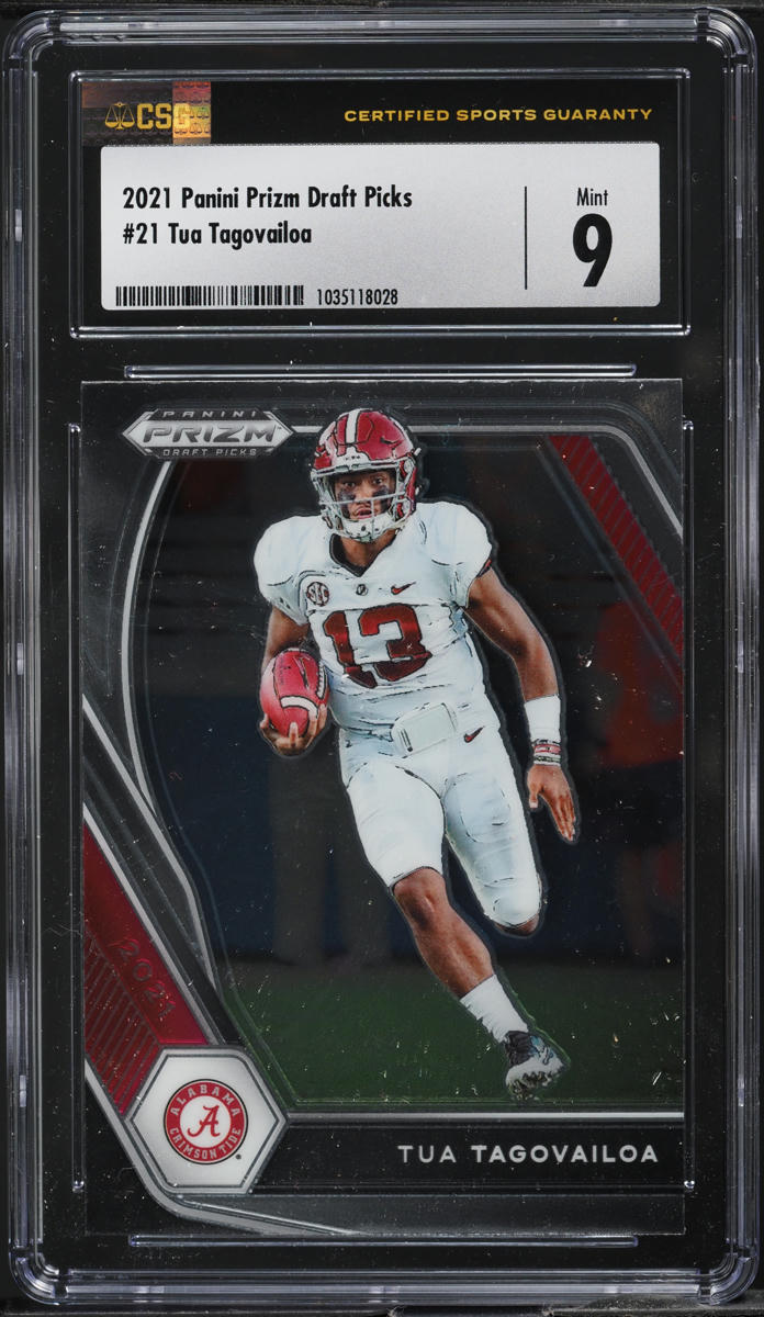 2021 Panini Prizm Draft Picks Tua Tagovailoa #21 CSG 9 MINT
