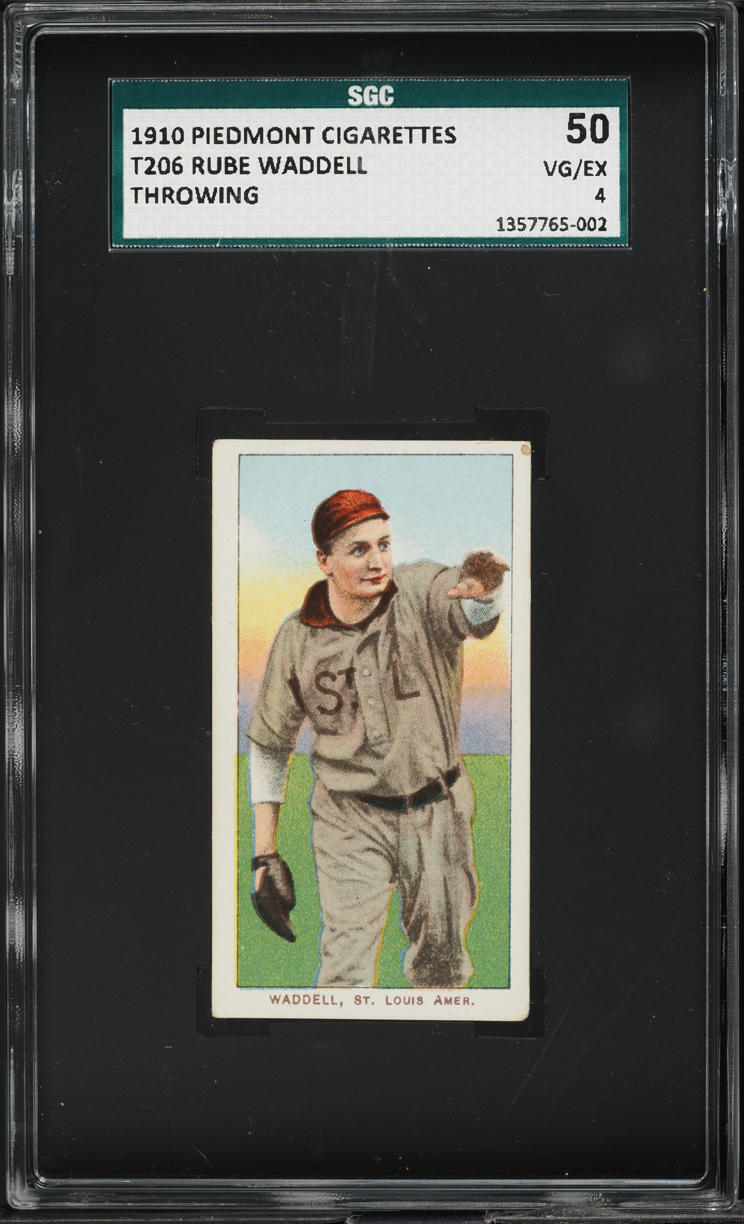 1909-11 T206 Rube Waddell THROWING SGC 4 VGEX