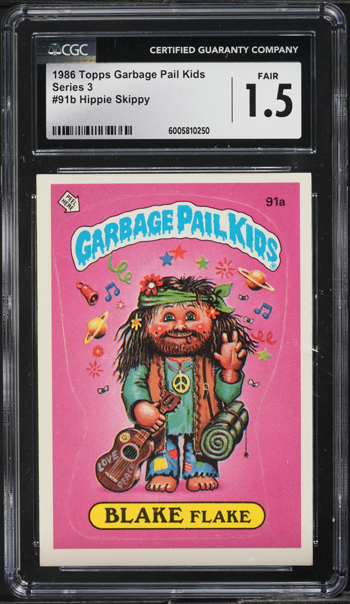 1986 Topps Garbage Pail Kids Stickers Series 3 Hippie Skippy #91b CGC 1.5 FR