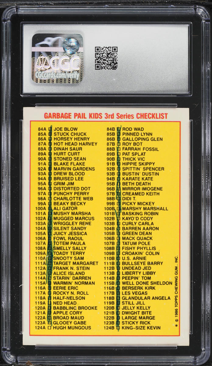 1986 Topps Garbage Pail Kids Series 3 Hippie Skippy #91b CGC 1.5 FR