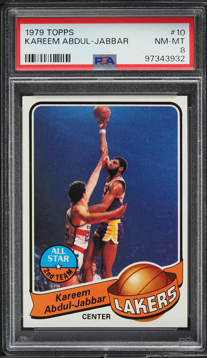 1979 Topps Basketball Kareem Abdul-Jabbar ALL-STAR #10 PSA 8 NM-MT
