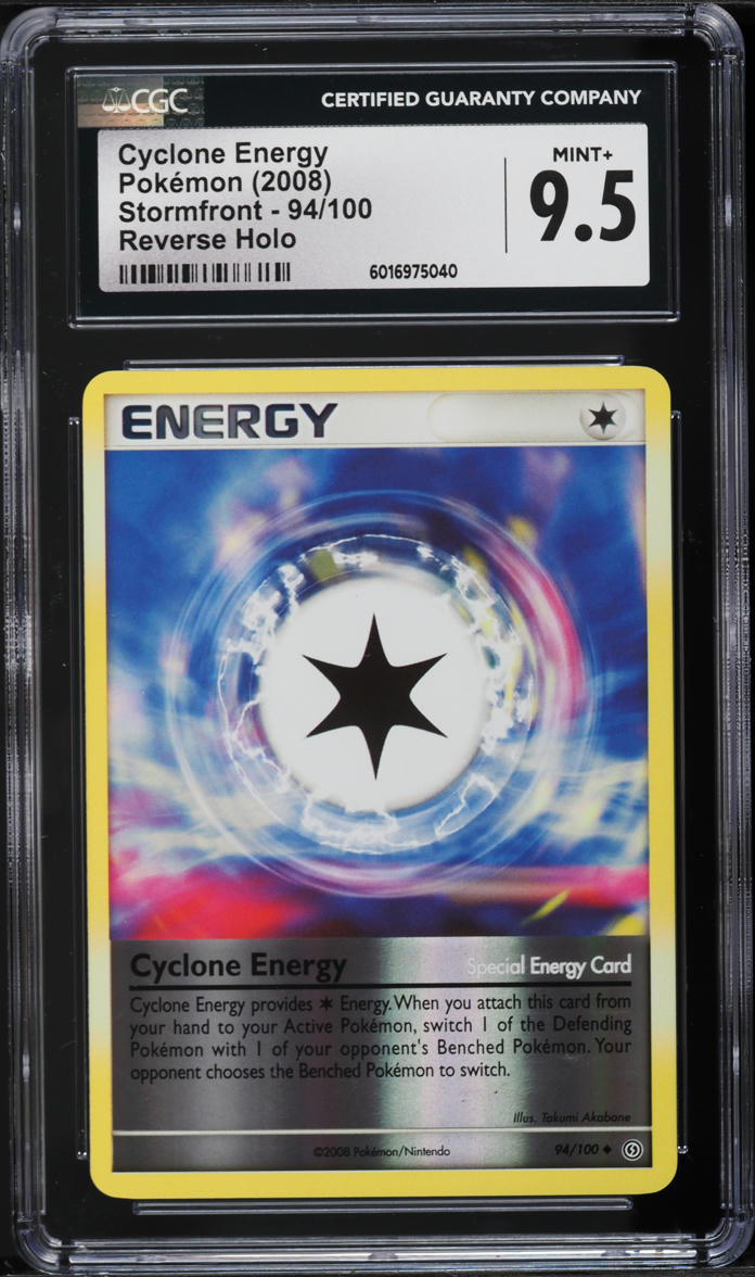 2008 Pokemon Diamond & Pearl Stormfront Reverse Holo Cyclone Energy #94 CGC 9.5