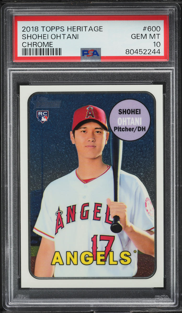 2018 Topps Heritage Chrome Shohei Ohtani ROOKIE /999 #THC-600 PSA