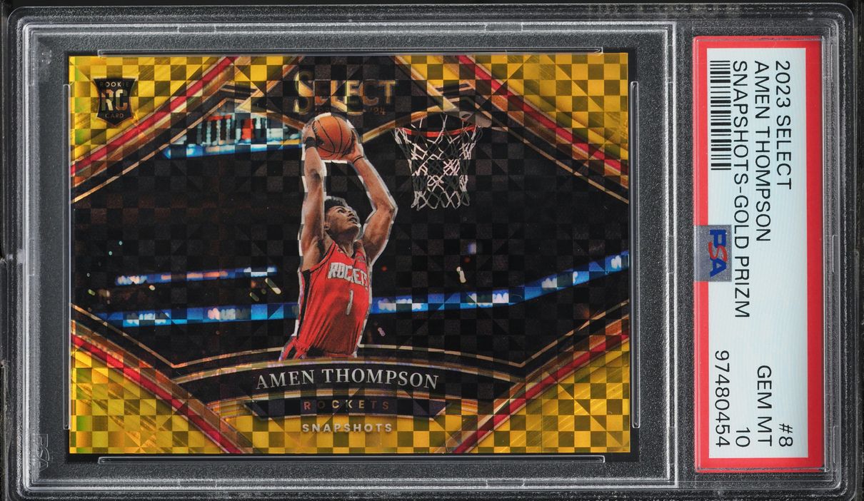 2023 Select Snapshots Gold Prizm Amen Thompson ROOKIE 10/10 #8 PSA 10 GEM MINT