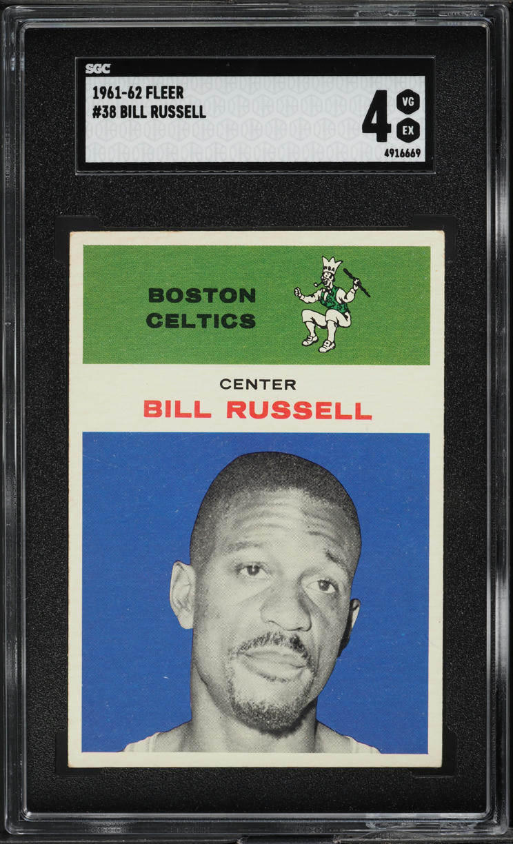 1961 Fleer Basketball Bill Russell #38 SGC 4 VGEX