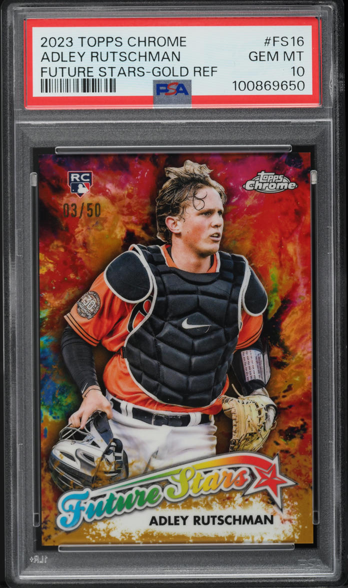 2023 Topps Chrome Future Stars Gold Refractor Adley Rutschman