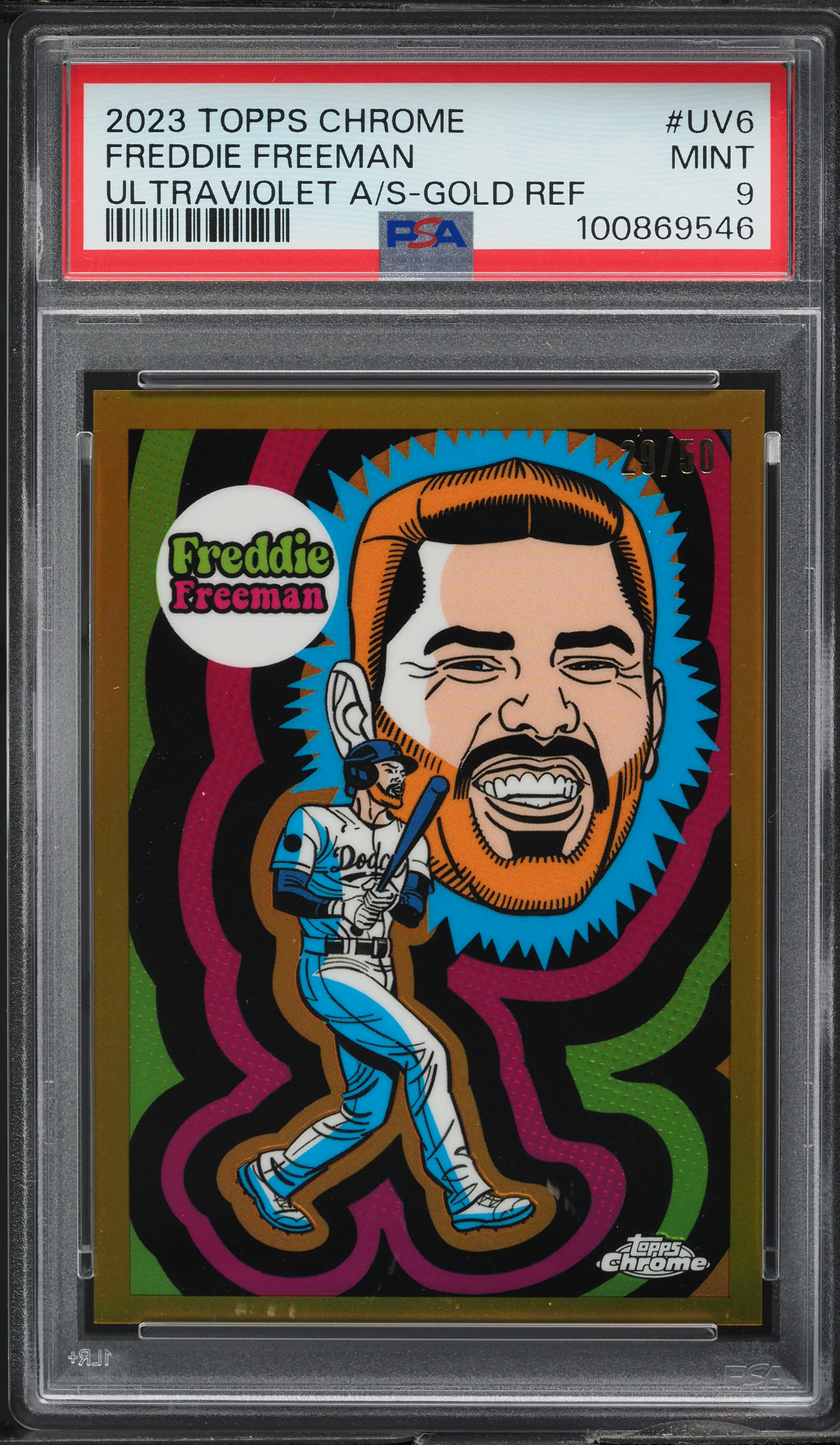 2023 Topps Chrome Ultraviolet All-Stars Gold Refractor Freddie 