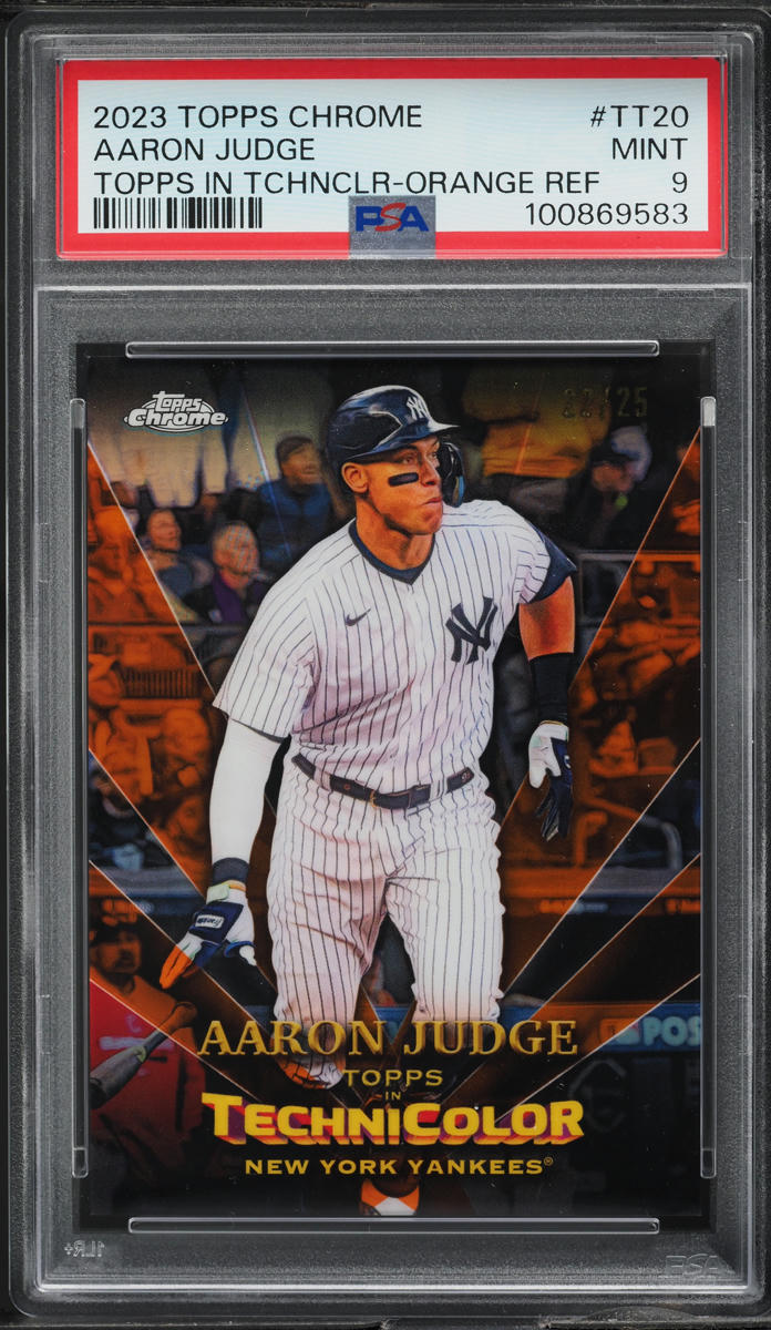 2023 Topps Chrome Technicolor Orange Refractor Aaron Judge /25