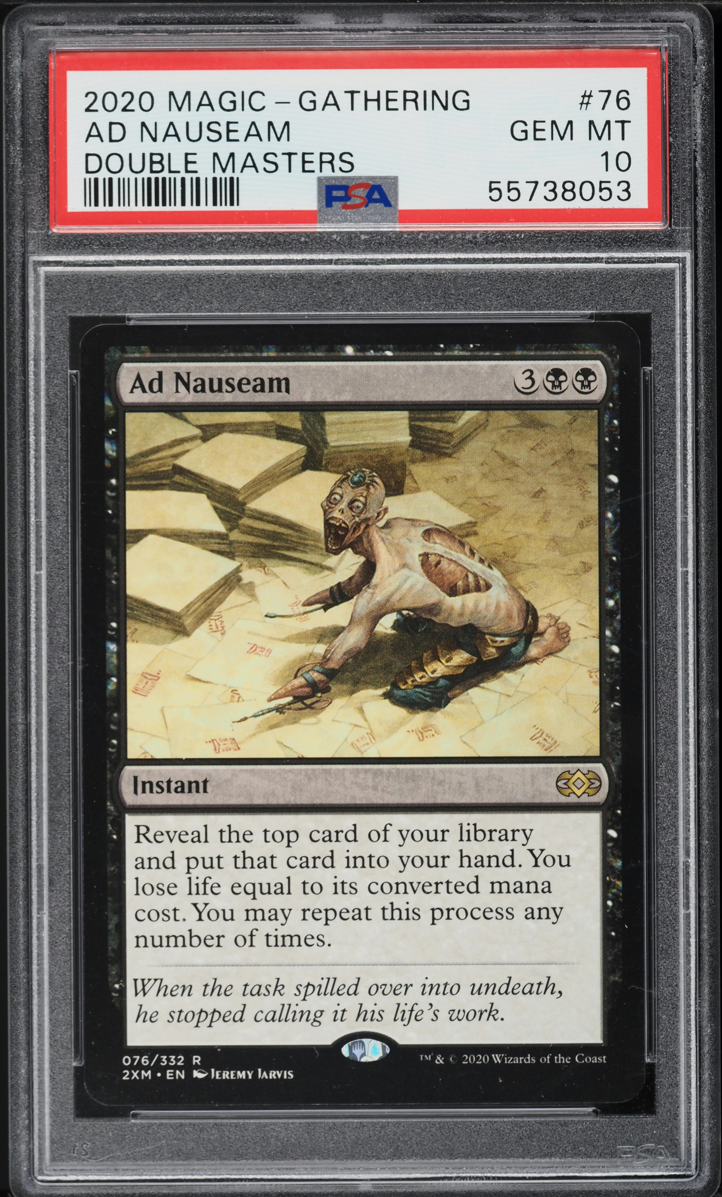 2020 Magic The Gathering MTG Double Masters Ad Nauseam #76 PSA 10