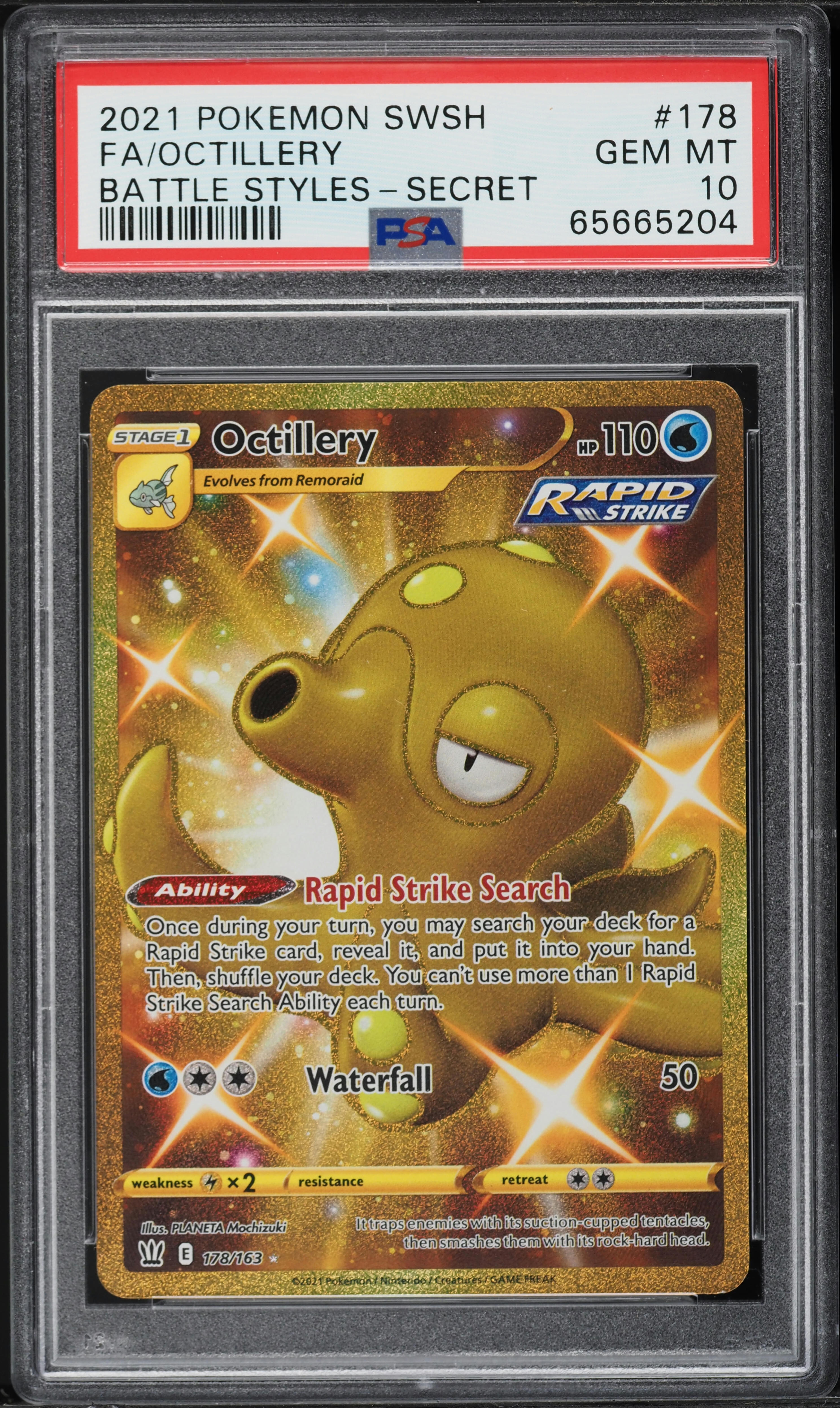 2021 Pokemon SWSH Battle Styles Hyper Rare Shiny Octillery #178 PSA 10 GEM  MINT on Fanatics Collect