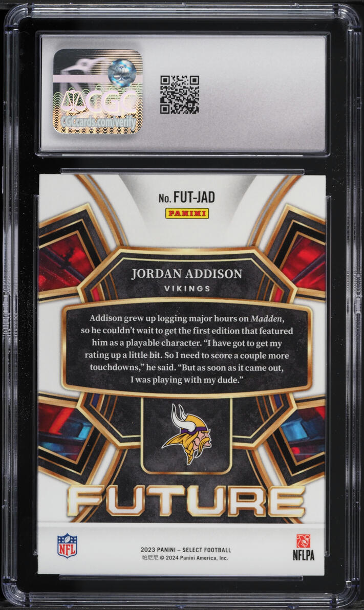2023 Select Future Jordan Addison ROOKIE #FUT-JAD CGC 8 NM-MT