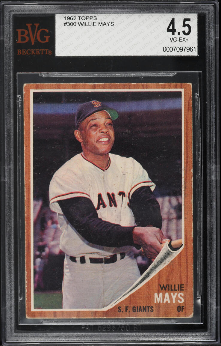 1962 Topps Willie Mays #300 BVG 4.5 VGEX+