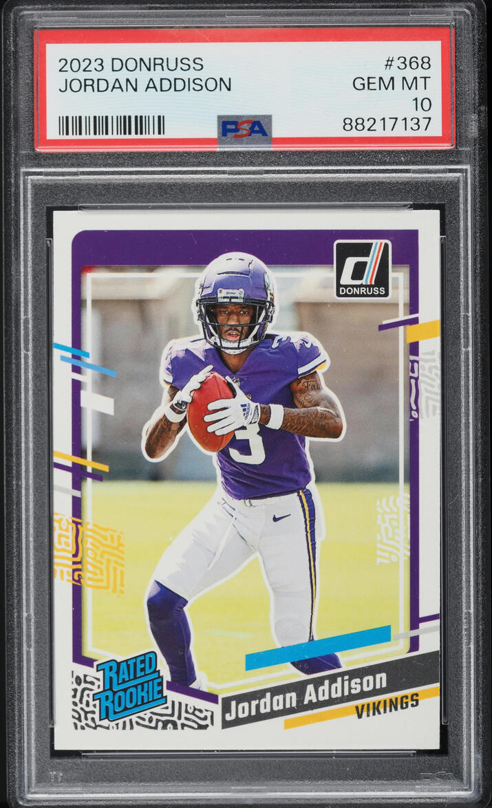 2023 Donruss Football Jordan Addison ROOKIE #368 PSA 10 GEM MINT
