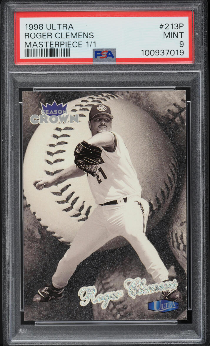 1998 Ultra Masterpiece Roger Clemens 1/1 #213P PSA 9 MINT