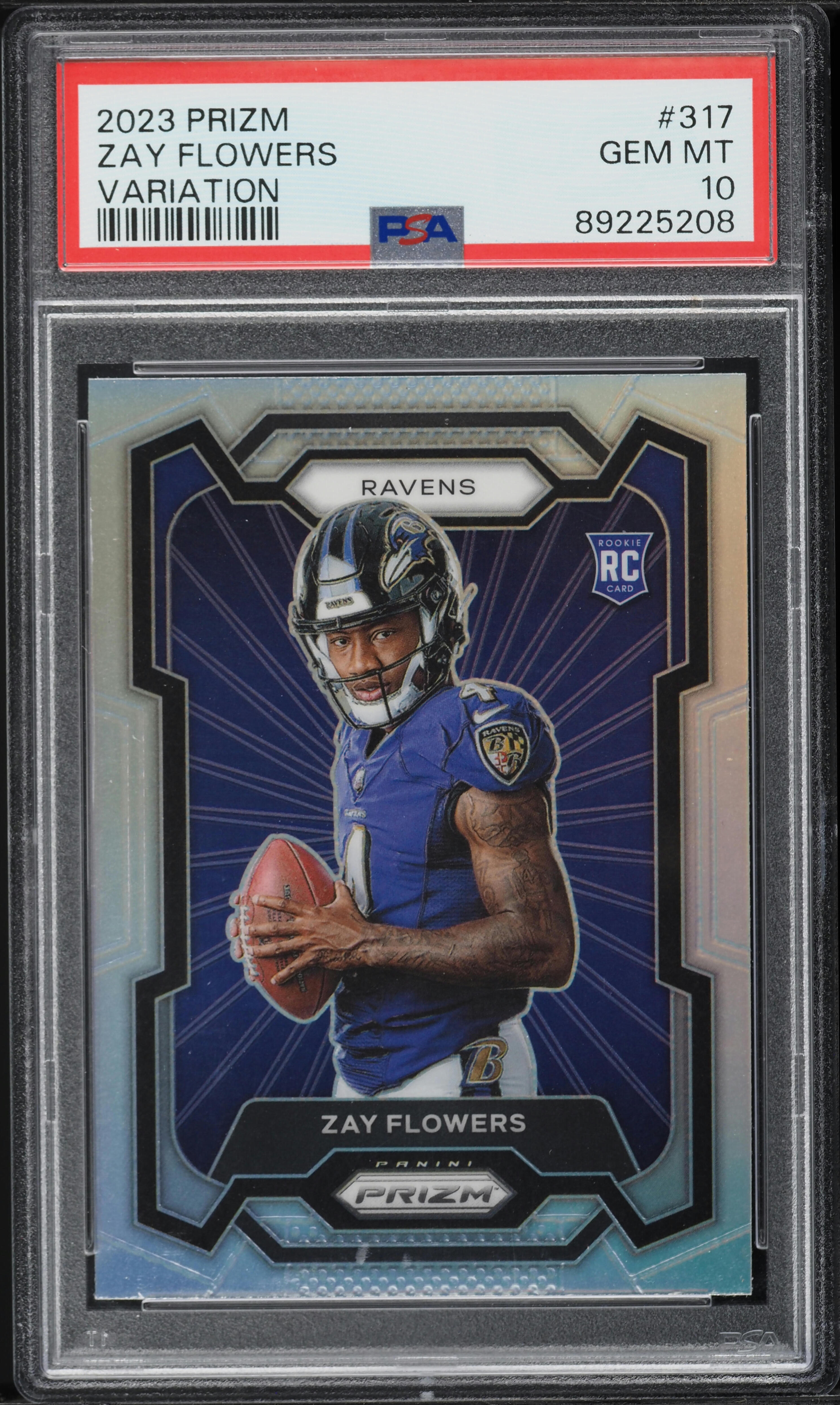 2023 Panini Prizm Variation Zay Flowers ROOKIE #317 PSA 10 GEM