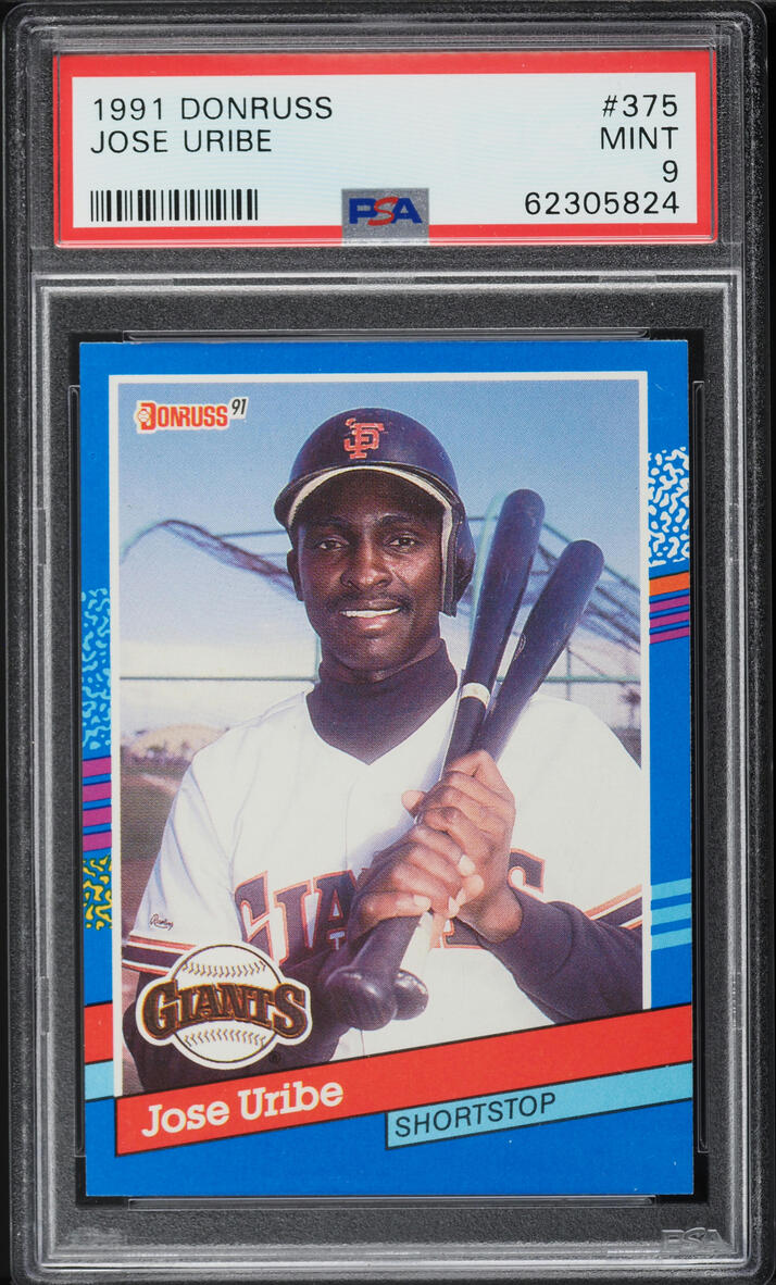 1991 Donruss Jose Uribe #375 PSA 9 MINT