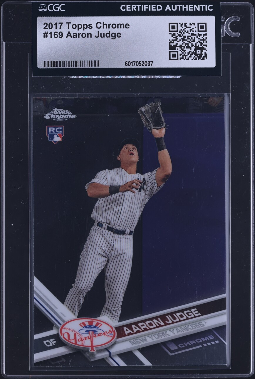 2017 Topps Chrome Aaron Judge ROOKIE #169 CGC AUTH