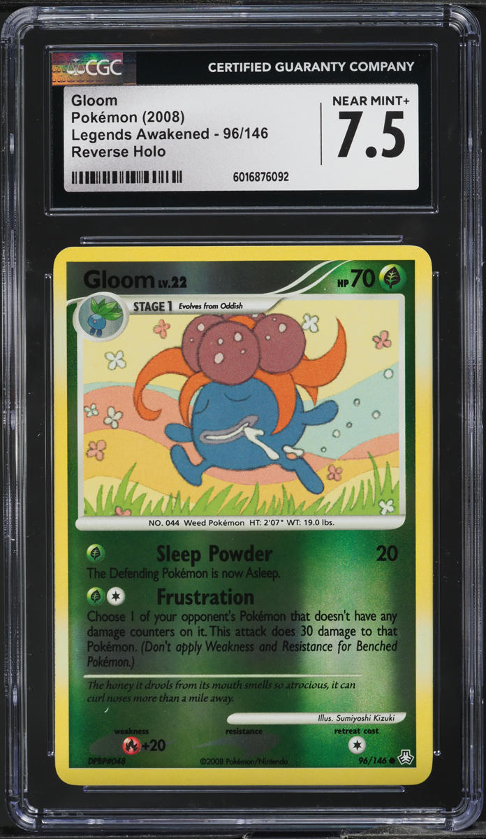 2008 Pokemon Diamond & Pearl Legends Awakened Reverse Holo Gloom #96 CGC 7.5