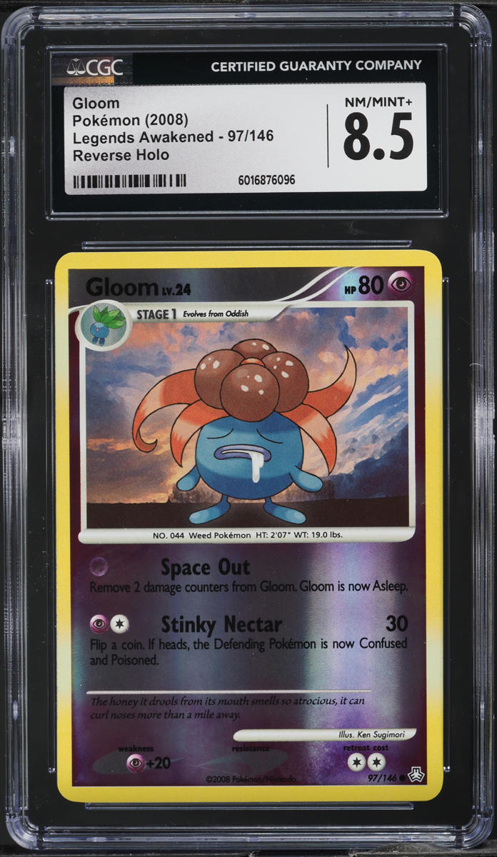2008 Pokemon Diamond & Pearl Legends Awakened Reverse Holo Gloom #97 CGC 8.5