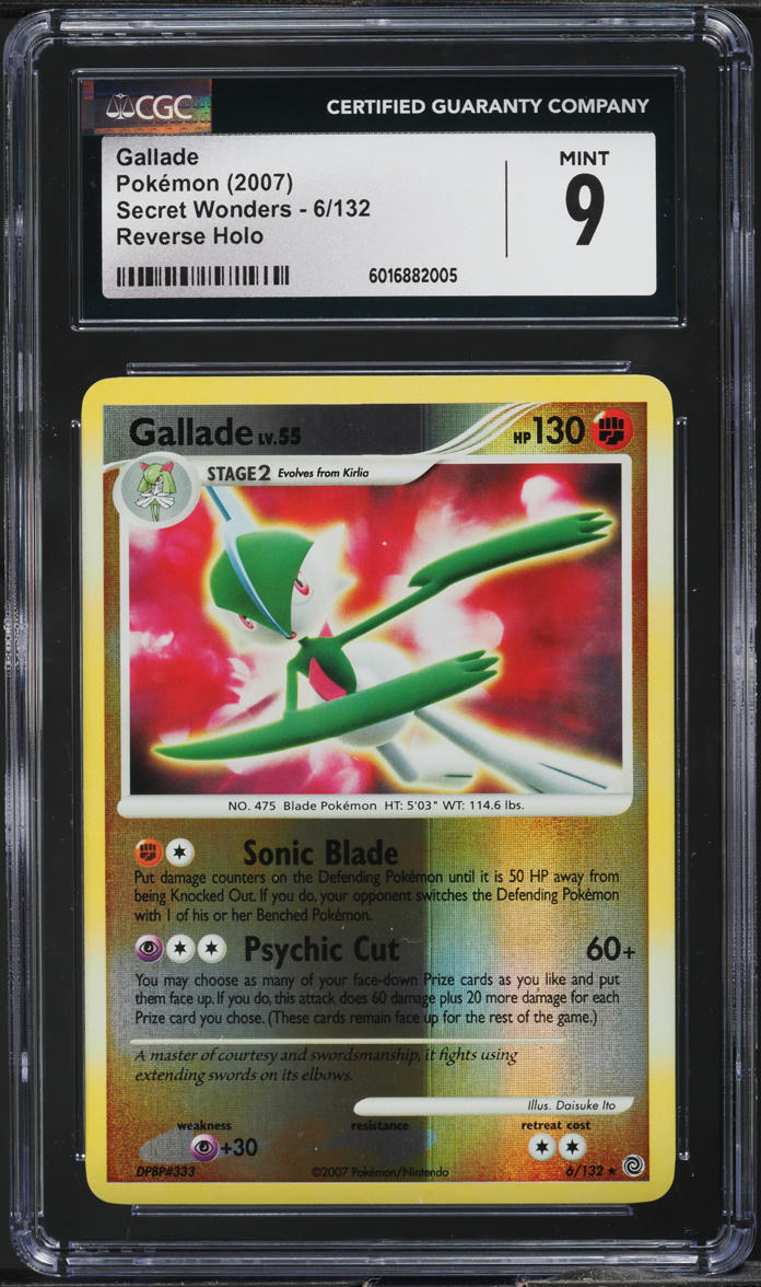 2007 Pokemon Diamond & Pearl Secret Wonders Reverse Holo Gallade #6 CGC 9 MINT