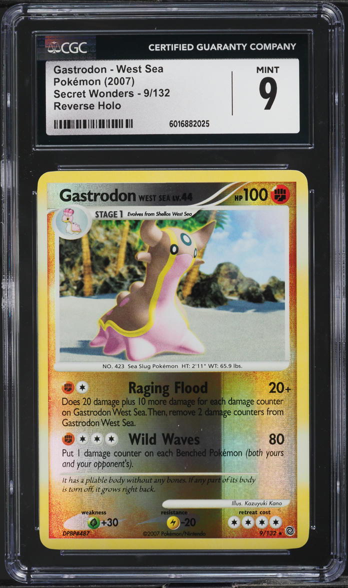 2007 Pokemon Secret Wonders Reverse Holo Gastrodon West Sea #9 CGC
