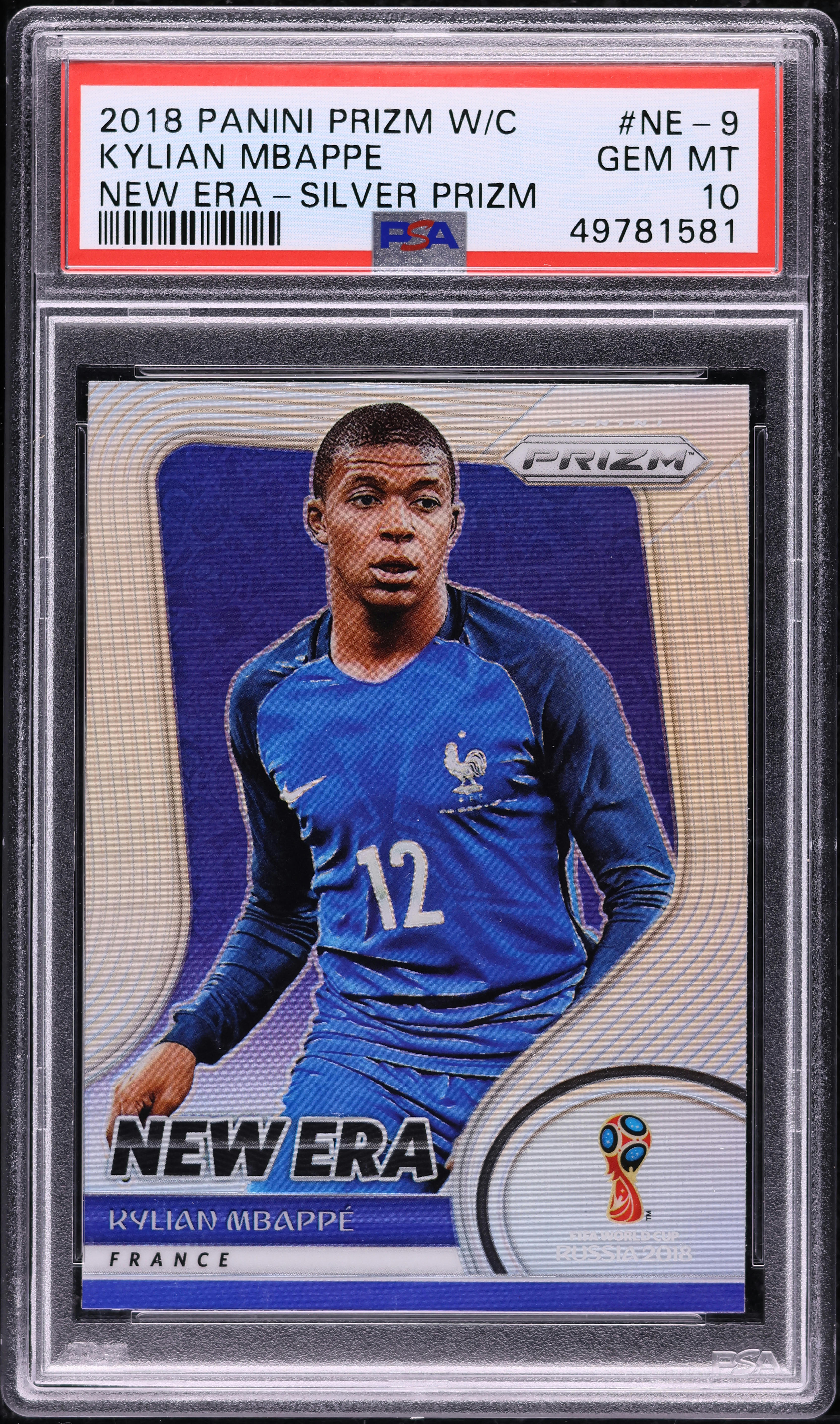 2018 Panini Prizm World Cup New Era Silver Kylian Mbappe ROOKIE