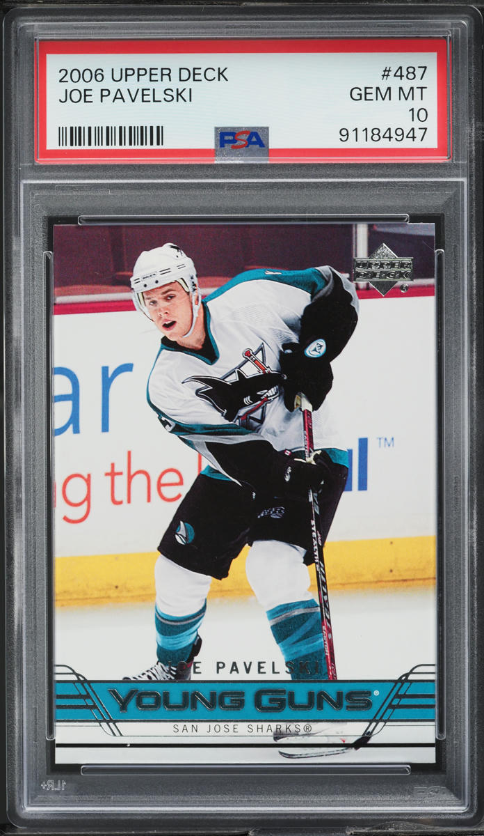 2006 Upper Deck Young Guns Joe Pavelski ROOKIE #487 PSA 10 GEM MINT