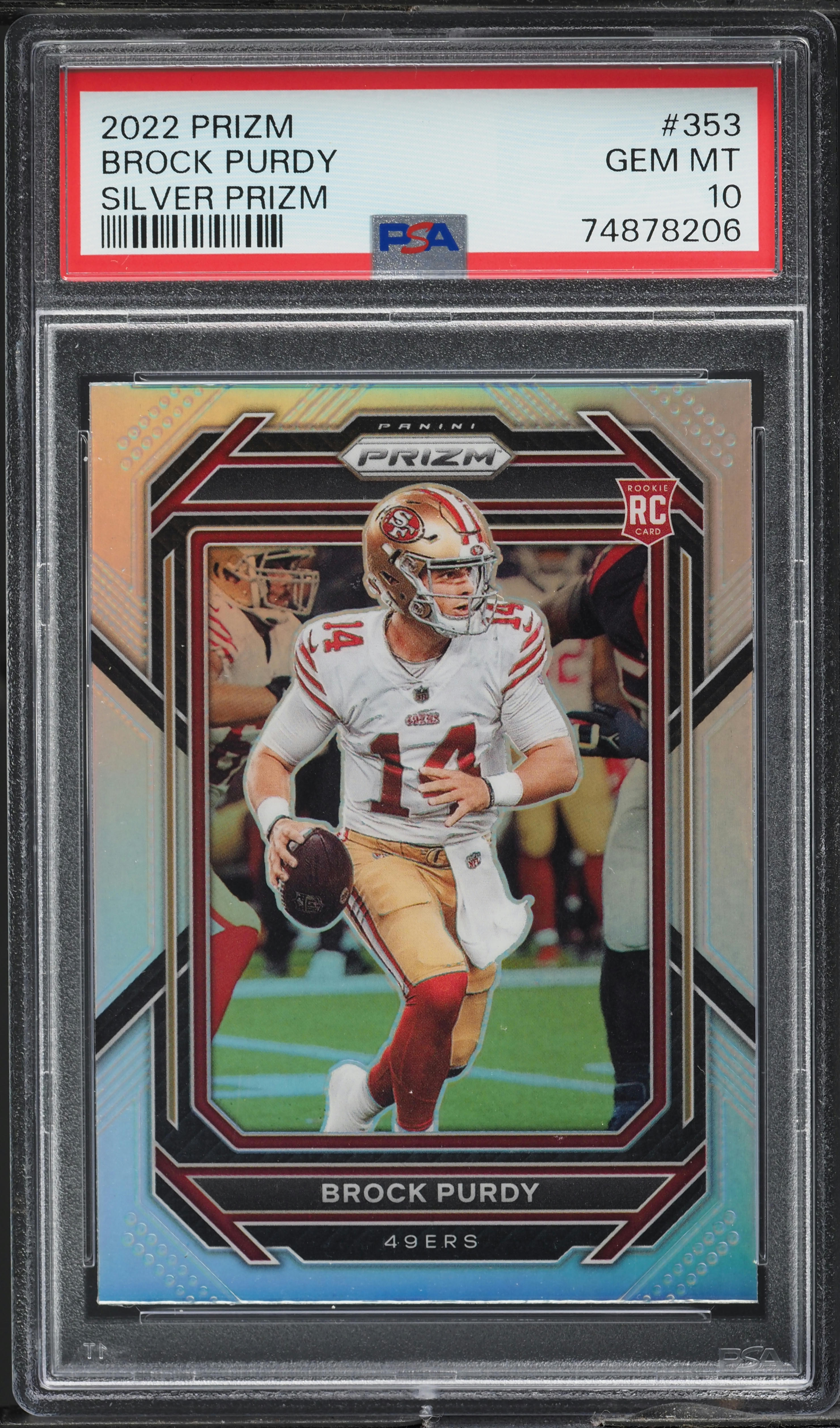 2022 Panini Prizm Silver Brock Purdy ROOKIE #353 PSA 10 GEM MINT