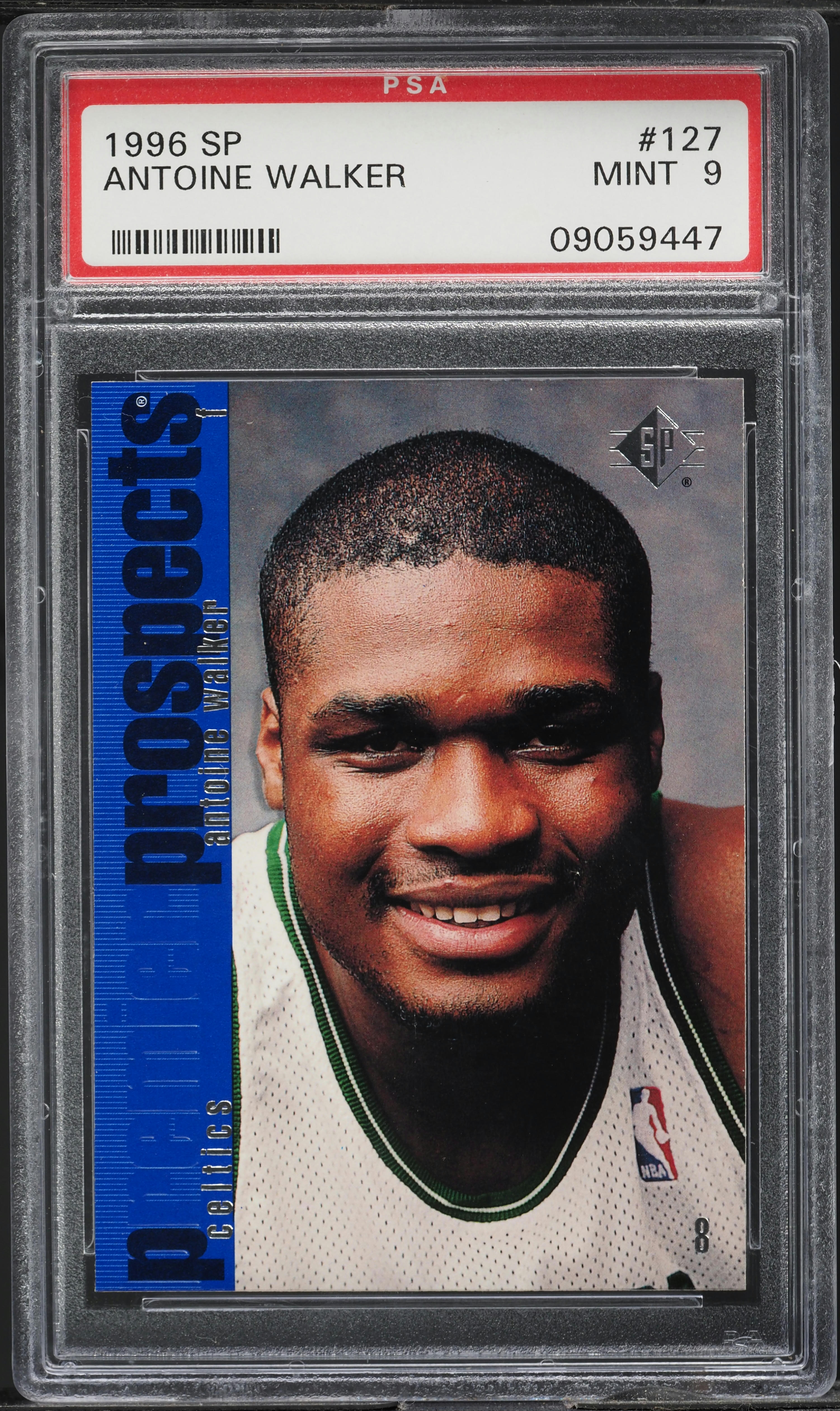 1996 SP Basketball Antonie Walker ROOKIE #134 PSA 9 MINT on