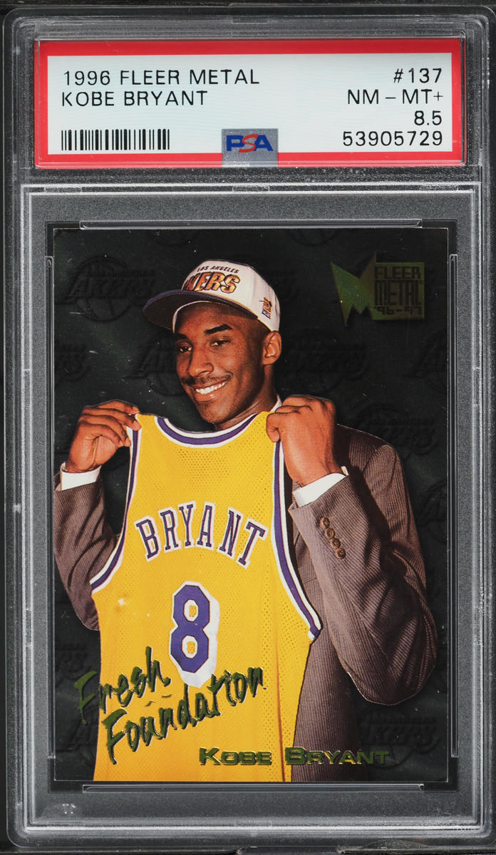 1996 Metal Fresh Foundation Kobe Bryant ROOKIE #137 PSA 8.5 NM-MT+