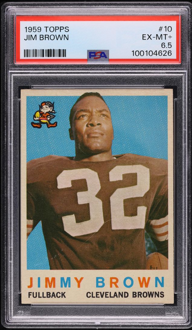 1959 Topps Football Jim Brown #10 PSA 6.5 EXMT+