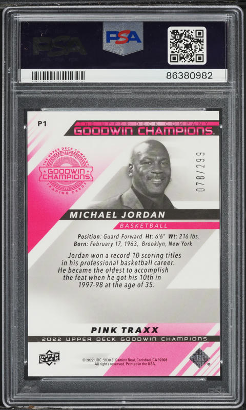 2022 Upper Deck Goodwin Champions Platinum Pink Traxx Michael