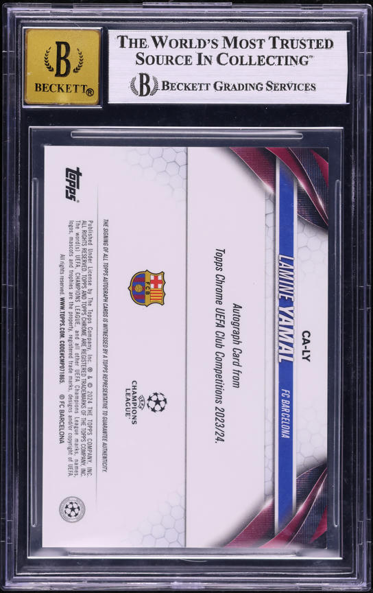 2023 Topps Chrome UEFA Orange Lava Refractor Lamine Yamal ROOKIE