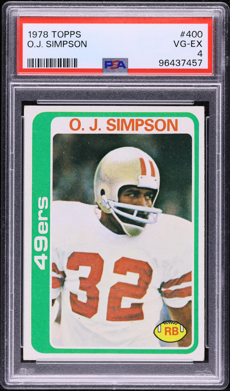 1978 Topps Football O.J. Simpson #400 PSA 4 VGEX