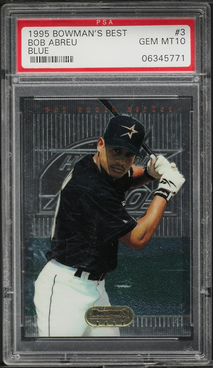 1995 Bowman's Best Blue Bob Abreu ROOKIE #3 PSA 10 GEM MINT