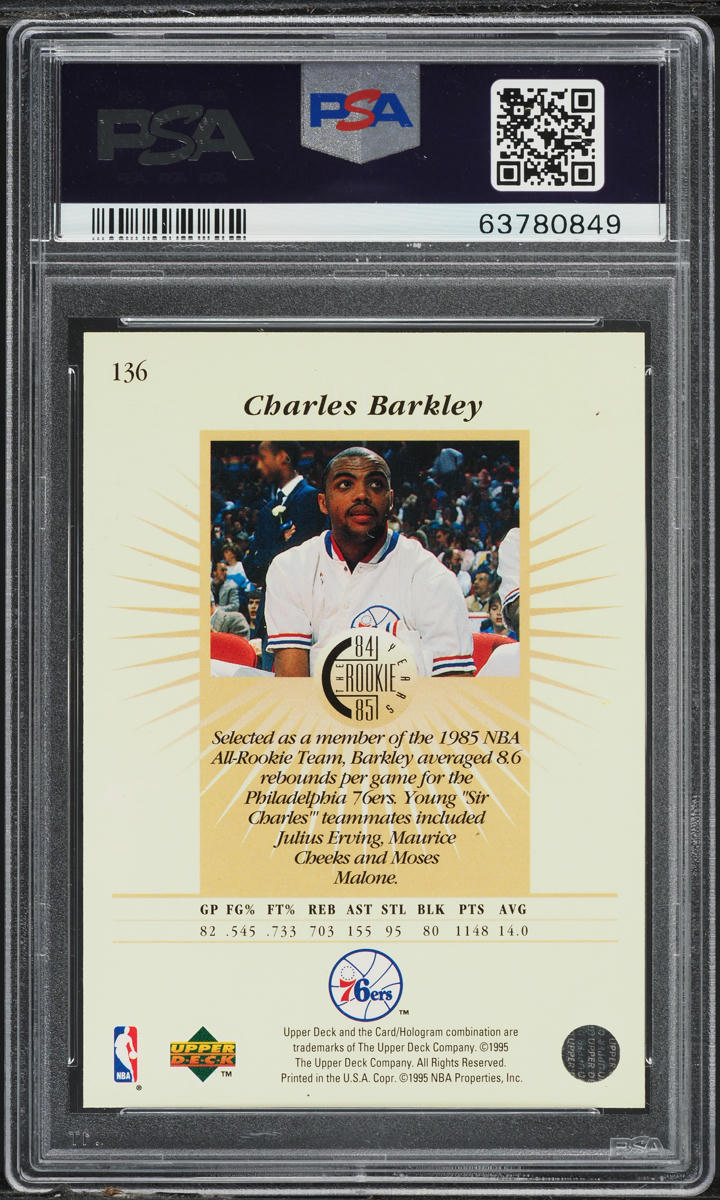 1995 Upper Deck Charles Barkley #136 PSA 10 GEM MINT