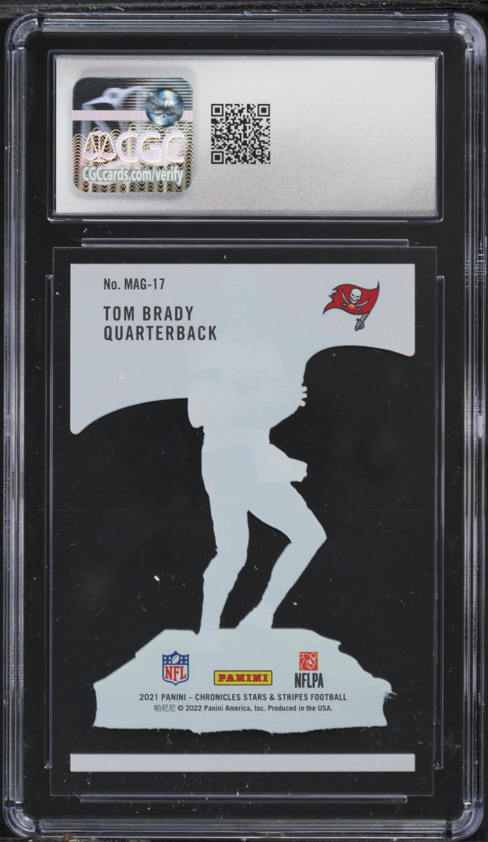 2021 Panini Chronicles Stars & Stripes Magnitude Tom Brady #MAG-17 CGC 9 MINT