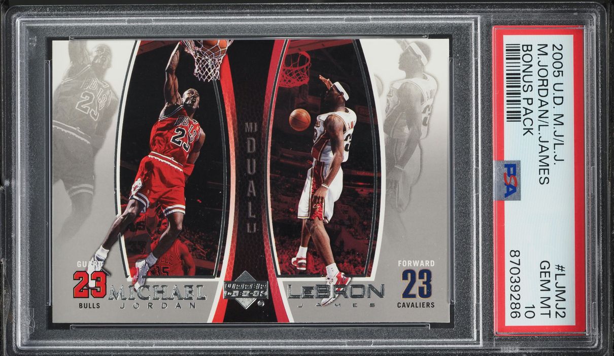 2005 Upper Deck MJ/LJ Bonus Pack Michael Jordan LeBron James #LJMJ2 PSA 10 GEM