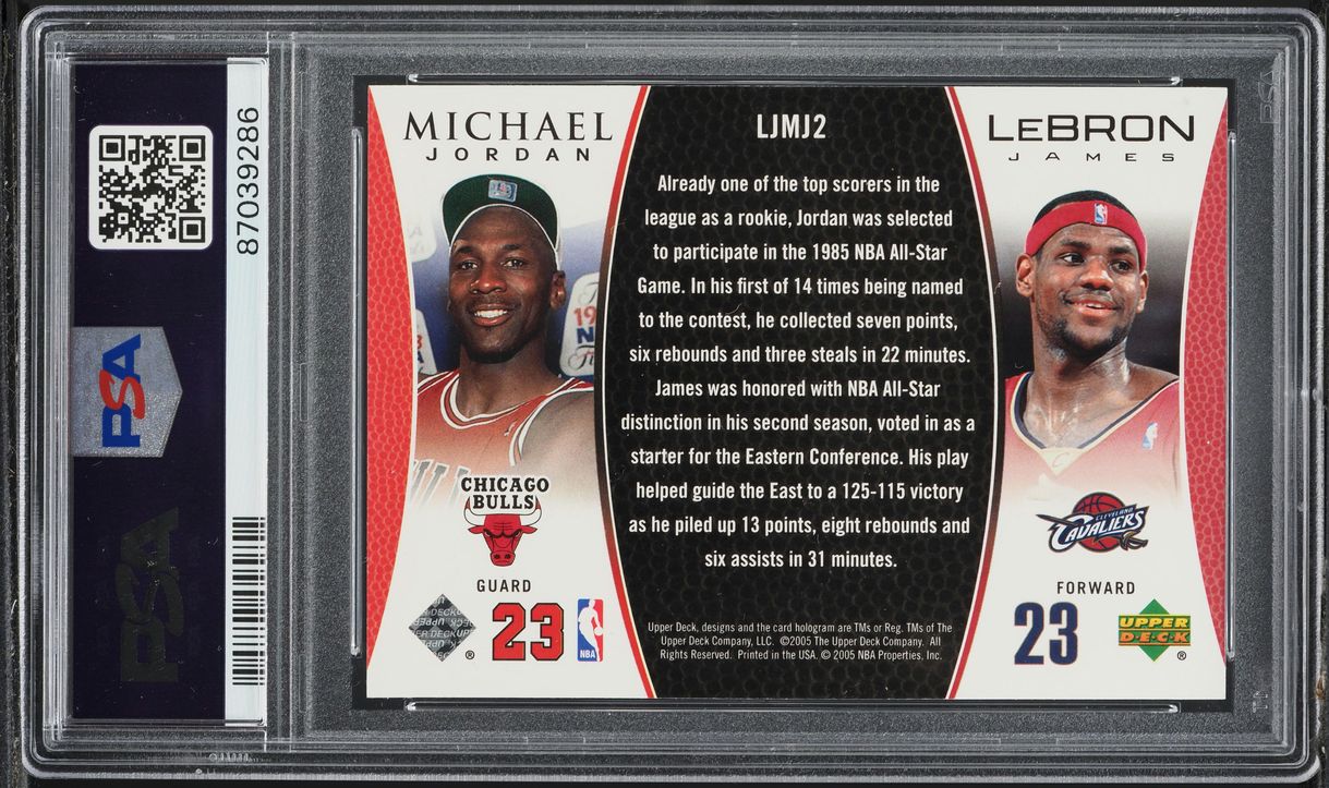2005 Upper Deck MJ/LJ Bonus Pack Michael Jordan LeBron James #LJMJ2 PSA 10 GEM