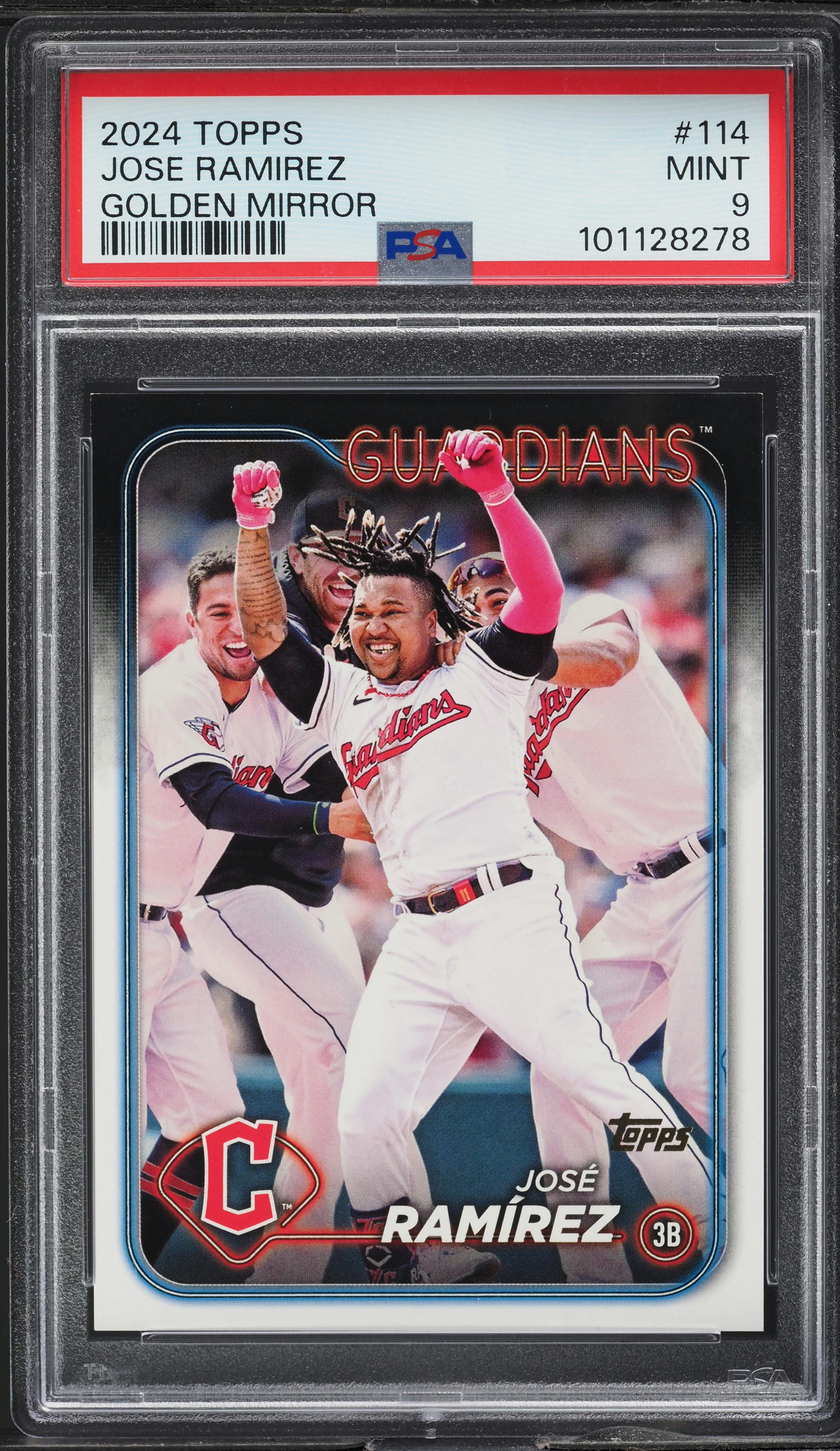 2024 Topps Golden Mirror Jose Ramirez #114 PSA 9 MINT on Fanatics 