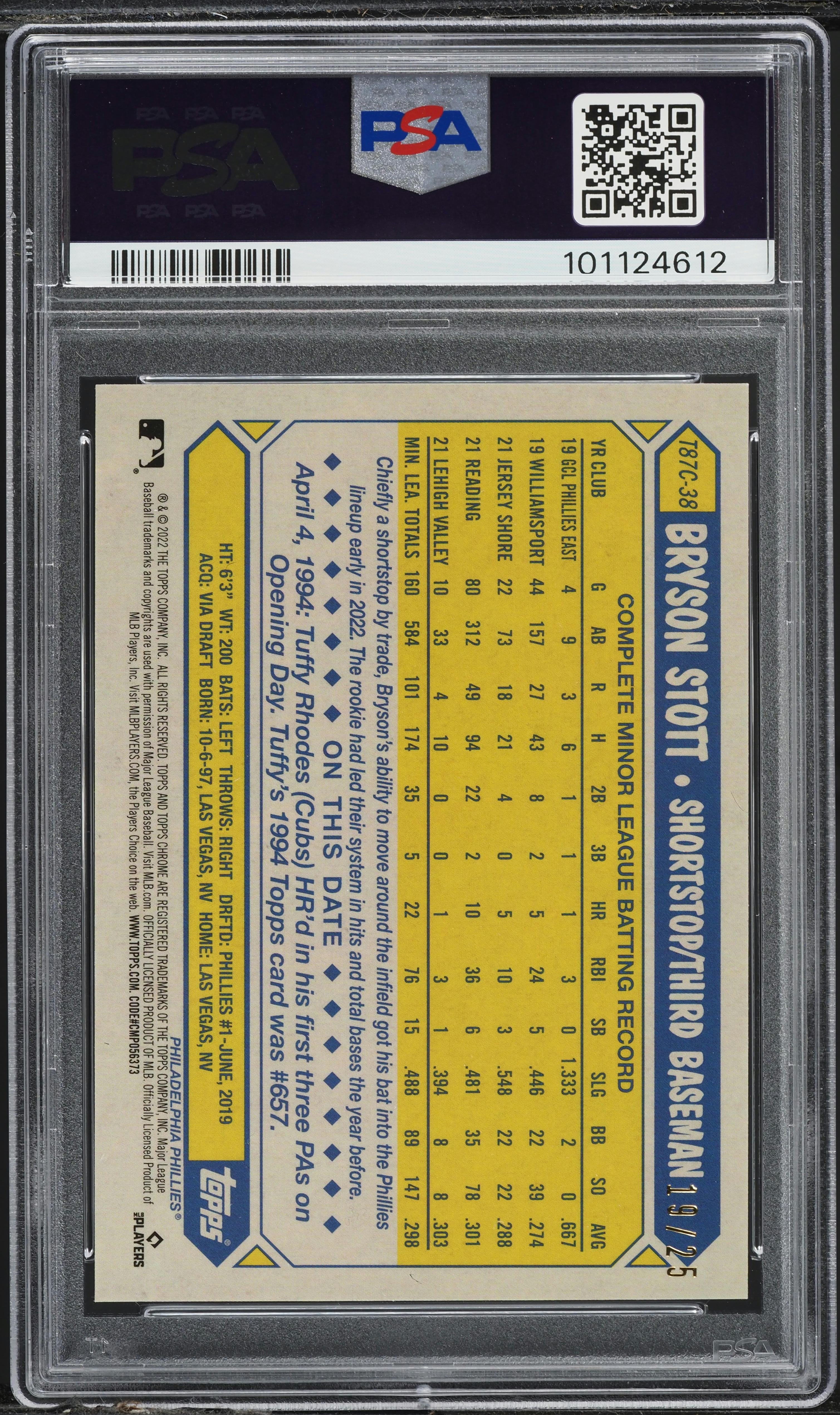 2022 Topps Chrome Update Silver Pack '87 Orange Bryson Stott