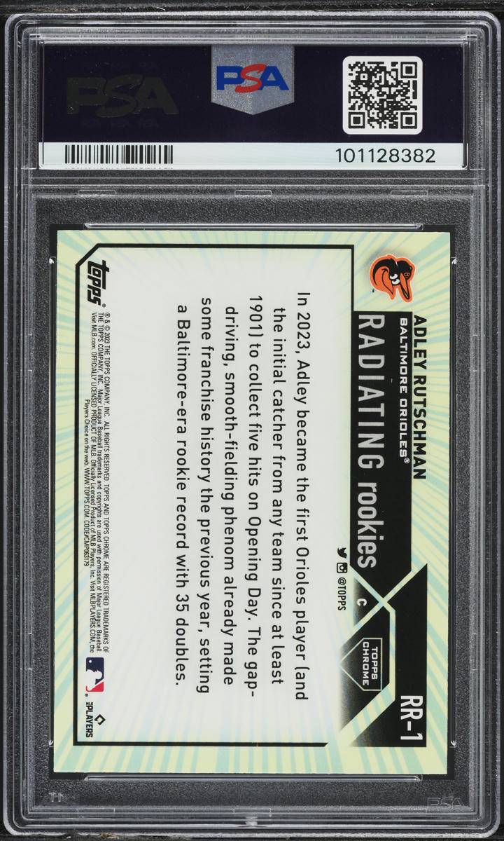 2023 Topps Chrome Radiating Adley Rutschman ROOKIE #RR-1 PSA 9 MINT