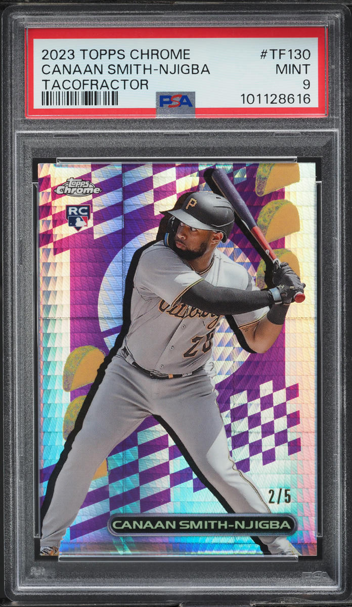 2023 Topps Chrome Tacofractor Canaan Smith-Njigba ROOKIE /5 #TF-130 PSA 9 MINT